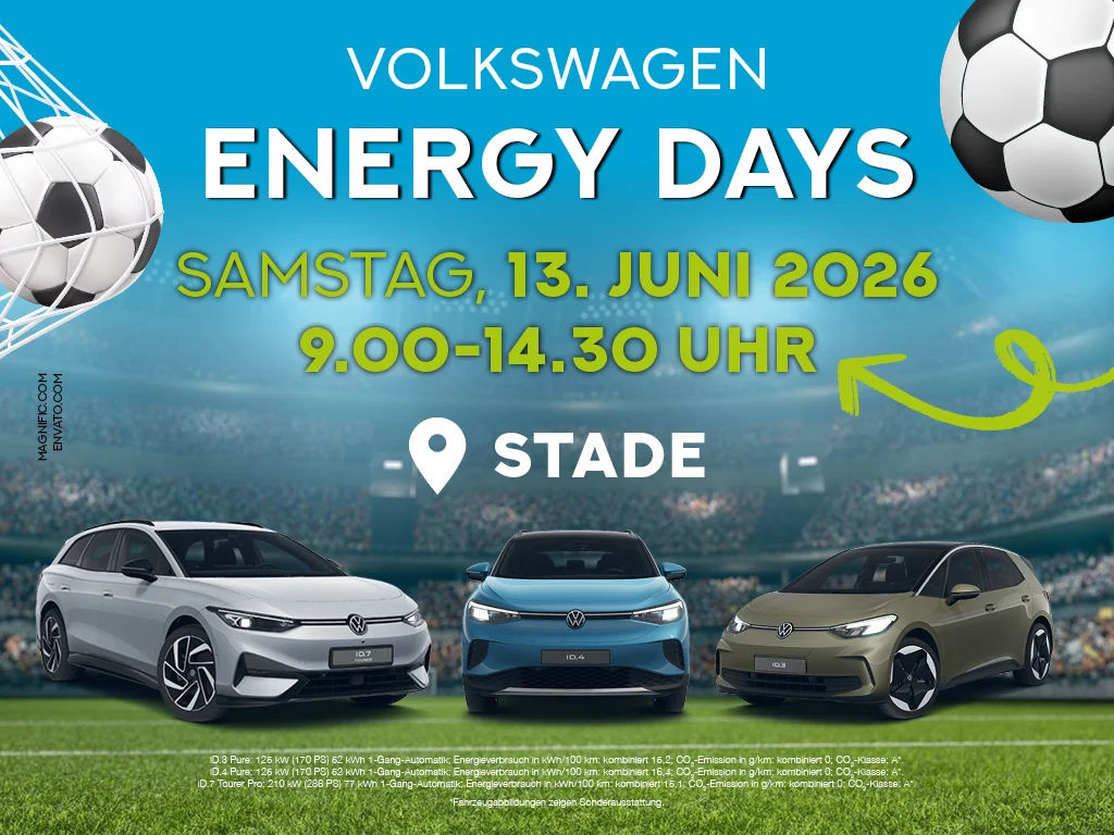 Website energy days Banner Fahrzeuge auf Wiese